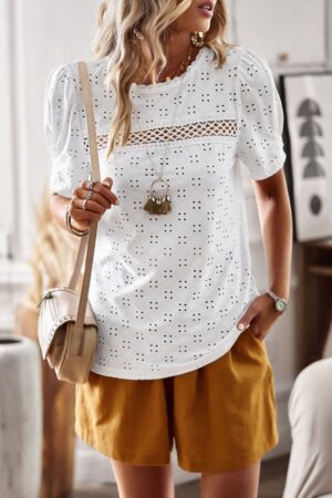 Casual Round Neck Stitching Shirt T-shirt