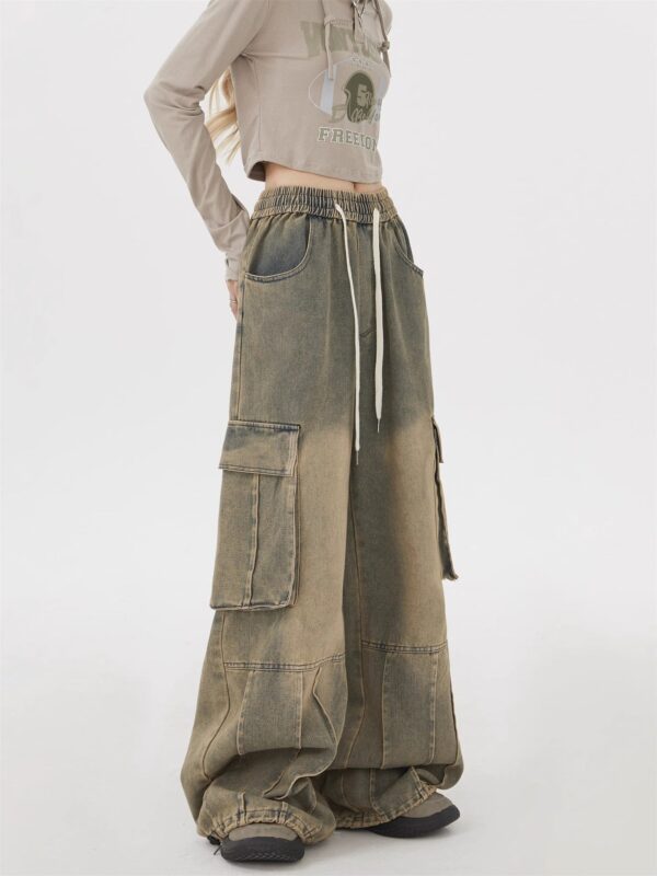 Wide-leg Loose Overalls Jeans Pant - Image 2