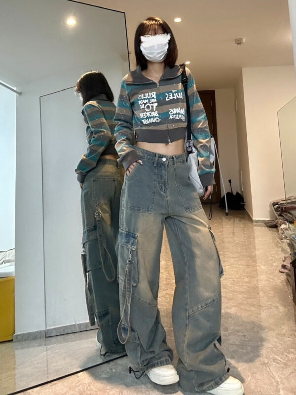 Retro Loose Wide-leg Casual Pants - Image 4