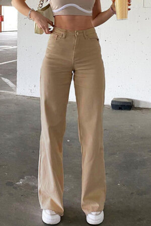 Women Stretch Wide Leg Femme Trousers Pants
